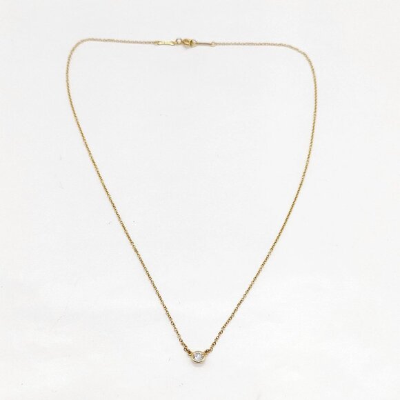 Authentic Tiffany and Co. Necklace By the yard Peretti Natural Diamond mn650-111 - Picture 1 of 10